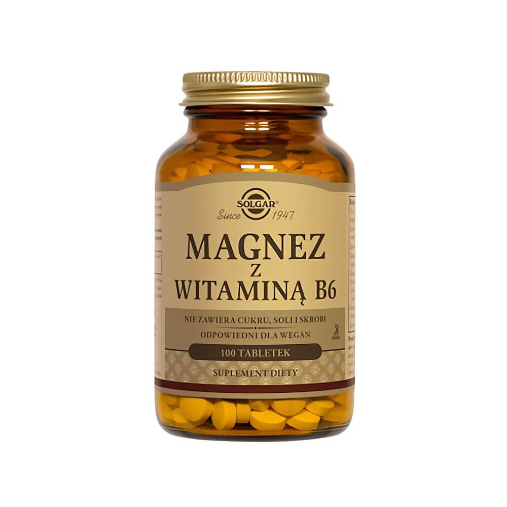 Magnesium mit Vitamin B6 SOLGAR 100 Tabletten Imagem principal do produto
