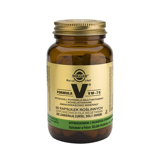 Hochwirksame Multivitamine und Mineralien in Tablettenform von SOLGAR, Formel V VM - 75, für gesunde Ernährung.