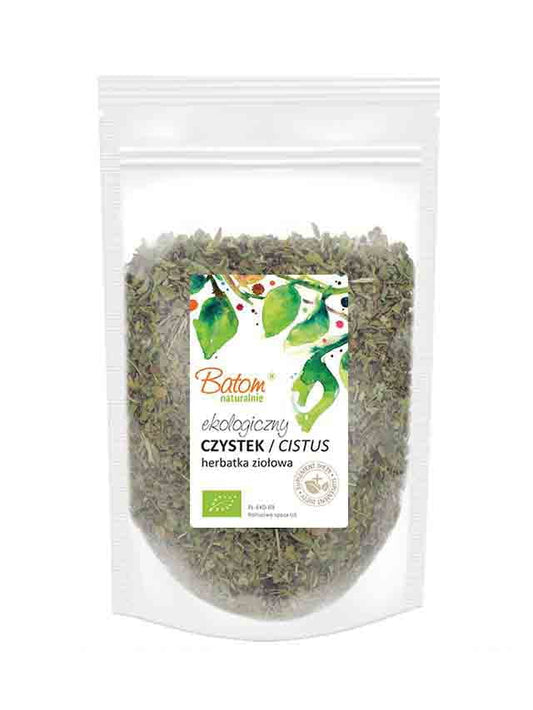 Bio Cistus Loser Tee von BATOM, 75 g, mit einem Beutel mit getrockneten Cistus-Blättern, ideal für Teeliebhaber.