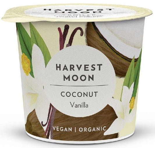 Bio Vanille-Kokos-Dessert von HARVEST MOON in 275 g Schale, cremige Konsistenz mit Vanille und Kokosnuss.