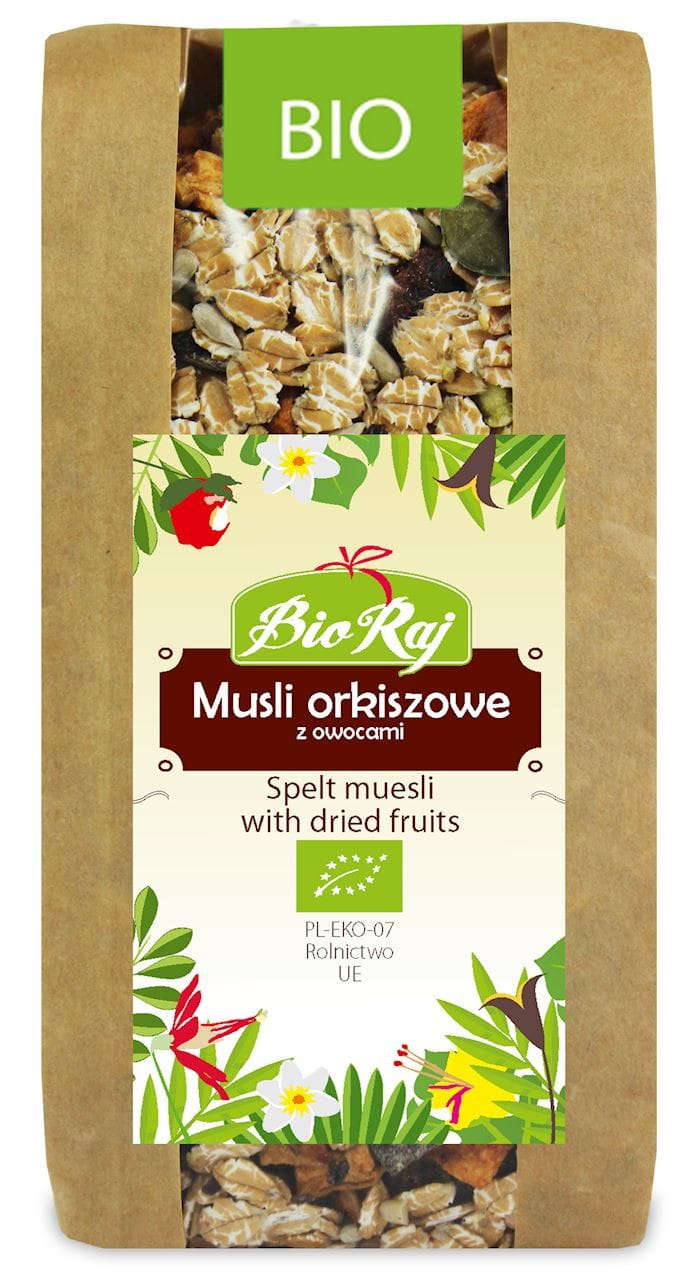 Dinkelmüsli mit Früchten BIO 300 g - BIO RAJ