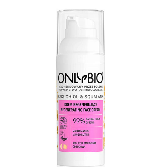 Natürliche Gesichtscreme von biogo mit Bakuchiol und Squalan, regenerierende Pflege für die Haut, 50 ml in einem Tiegel