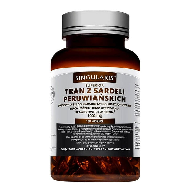 Peruanisches Sardellenfischöl 1000 MG 120 SINGULARIS Weichkapseln Hover Image