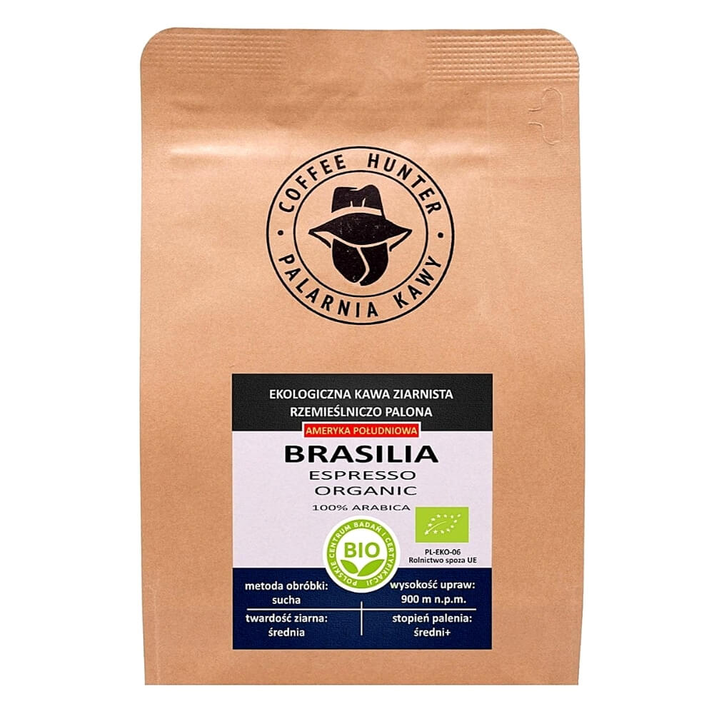 Arabica-Kaffeebohnen 100% Brasilien fair gehandelt BIO 250 g - COFFEE HUNTER Immagine principale del prodotto