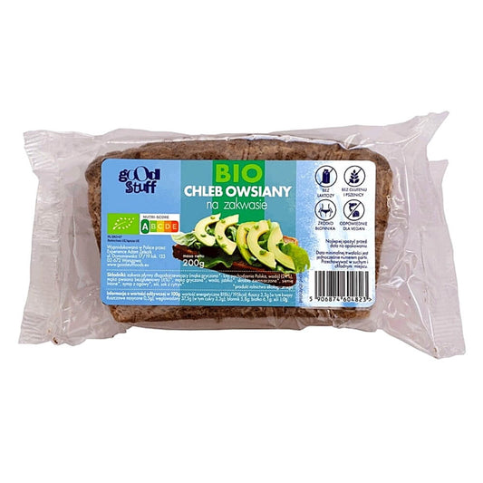 Bio Buchweizen-Hafer-Sauerteigbrot von GOOD STUFF, frisch gebacken, mit knuspriger Kruste und natürlichen Körnern, 200 g.