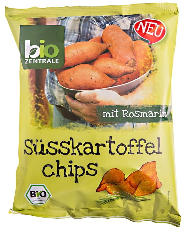 Süßkartoffelchips mit Rosmarin ohne Gluten 75g ECO BIO - ZENTRALE