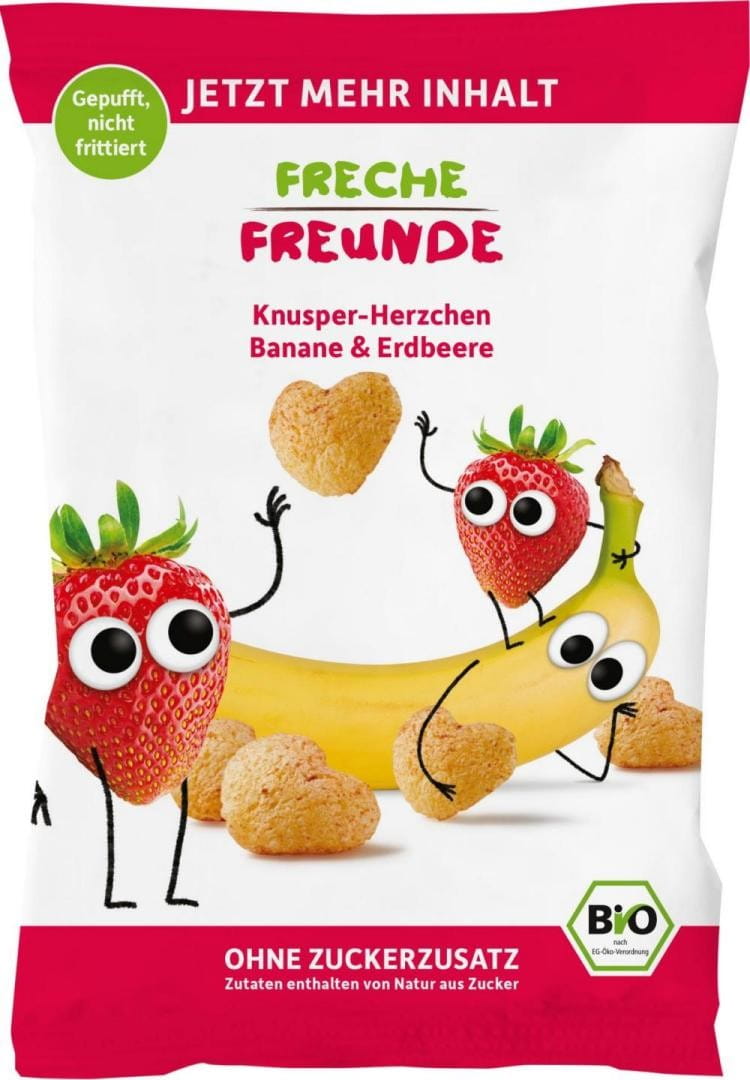 Maischips für Kinder Banane Erdbeere 30g ECO ERDBAR