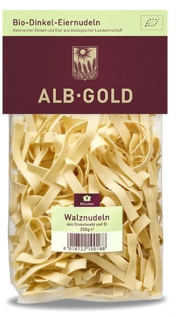 Dinkelnudeln mit dickem Band 250g ECO ALB GOLD Imagem principal do produto