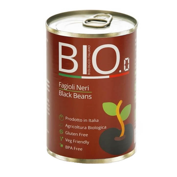 Schwarze Bohnen in Dosen, glutenfrei, 400g, von GESTAL, nachhaltige Verpackung, für vegetarische und vegane Gerichte