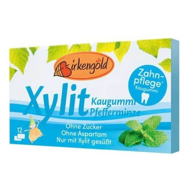 Xylit Minze und Pfeffergummis 17g BIRKENGOLD Hoofdafbeelding