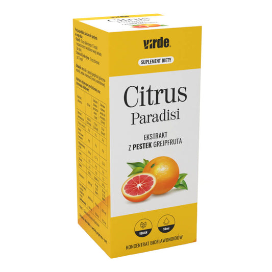 VIRDE Citrus paradisi Grapefruitextrakt in 50 ml Flasche, naturbelassenes ätherisches Öl mit frischem Grapefruit-Duft