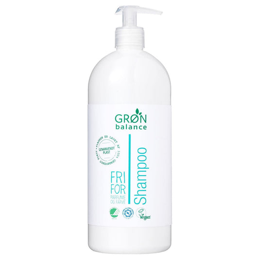 Haarshampoo GRON BALANCE, 1000 ml Flasche, sanfte Reinigung und Pflege für gesundes Haar, auf dem Bild sichtbar.