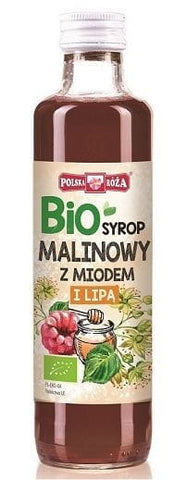Himbeersirup mit Honig und Limette BIO 250 ml - POLNISCHE ROSE