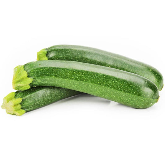 Frische, grüne Bio-Zucchini vom BIO PLANET, polnisch, ca. 600 g, auf einem Teller präsentiert.