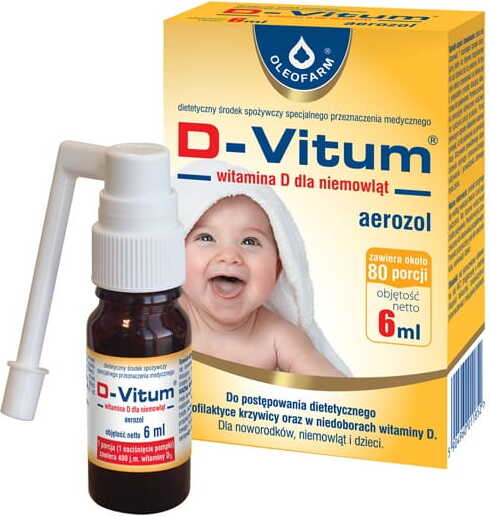 D - Vitum Vitamin D für Säuglinge Aerosol D3 400 IE 73 Portionen 6 ml OLEOFARM Hover Image