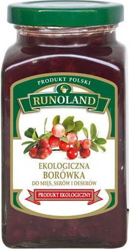 Bio-Heidelbeeren für Fleisch von RUNOLAND, 300 g, frische, dunkle Beeren in einer transparenten Verpackung.