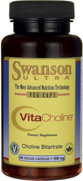 Vitacholin-Cholin-Bitartrat 300 mg 60 Kapseln SWANSON Image principale du produit