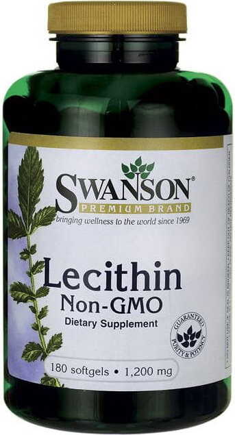 GMO-freies Sojalecithin Lecithin non GMO 1200 mg 180 Kapseln SWANSON Hauptbild