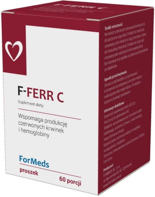 F - Ferr C Eisen 14 mg + Vitamin C 80 mg 60 Portionen 4332 g FORMEDS Imagem principal do produto