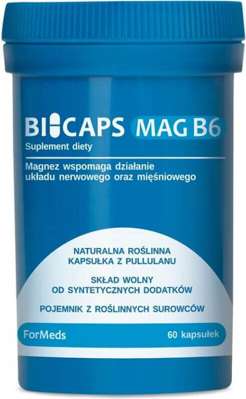 Bicaps Magnesium + Vitamin B6 8007 mg 30 Portionen 60 FORMEDS-Kapseln Imagem principal do produto