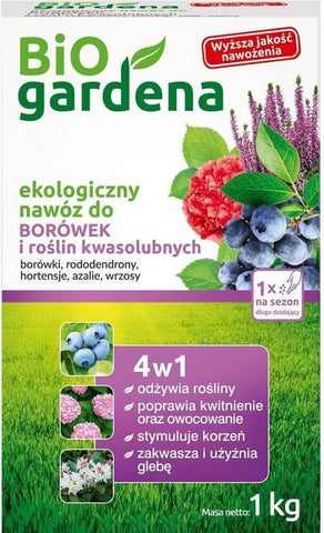 Eco 1 kg Dünger für Heidelbeeren und acidophile Pflanzen - BIO GARDENA