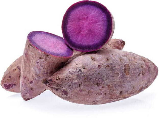 Große Packung BIO PLANET lila Süßkartoffeln, ca. 6 kg frische, bio-zertifizierte Süßkartoffeln in Netzverpackung