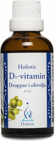 Vitamin D3 125 μg mit D3 Olivenöl - Vitamin Droppar und Olivolja Tropfen 50ml GANZHEITLICH