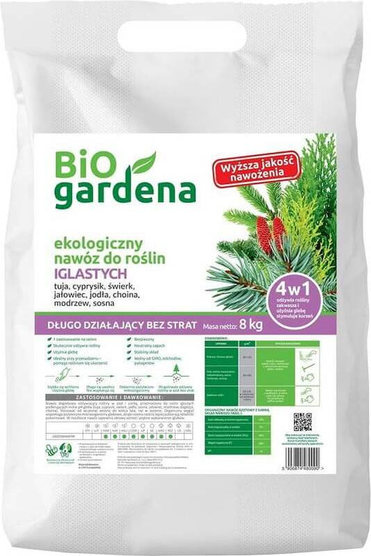 EKO 8 kg Dünger für Koniferen - BIO GARDENA