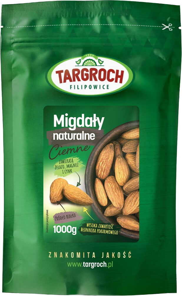 Natürliche dunkle Mandeln 1000g TARGROCH Imagem principal do produto