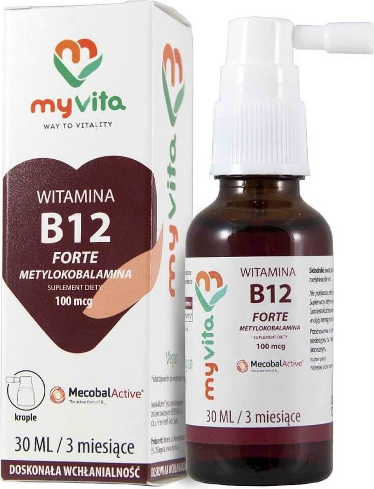 Vitamin B12 FORTE Methylcobalamin 100mcg Tropfen 30ml MYVITA