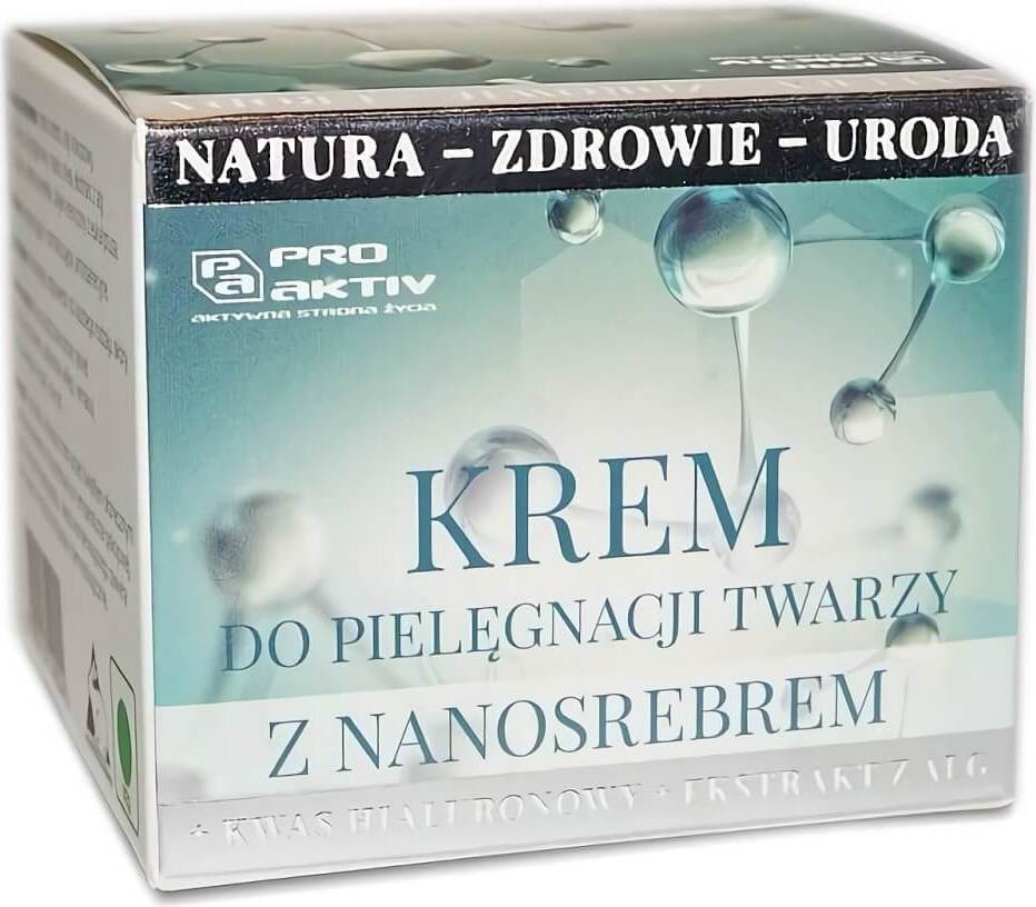 Gesichtscreme mit Nanosilber-Hyaluronsäure + Algenextrakt 50ml PRO AKTIV