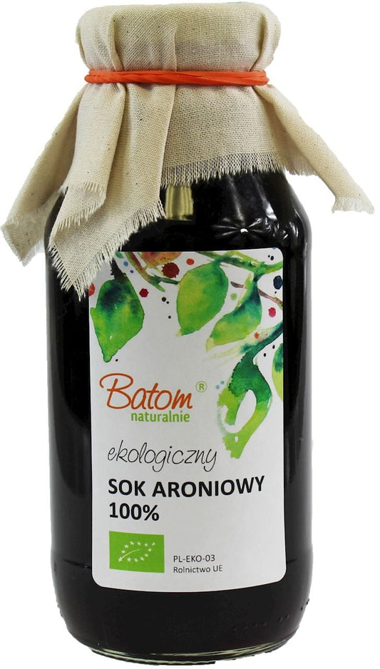 Bio Aroniensaft in 330 ml Flasche von BATOM, dunkle Beeren mit fruchtigem Saft, natürliche Bio-Qualität