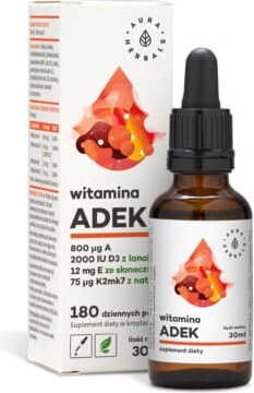 Vitamin A + D3 + E + K2MK7 Tropfen 30 ml AURA HERBALS Hauptbild