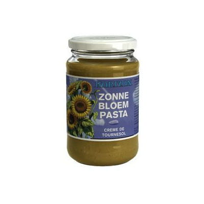 Bio-Sonnenblumenkerne Creme von HORIZON in 350g Verpackung, cremige Konsistenz und natürliche Sonnenblumenkerne Optik