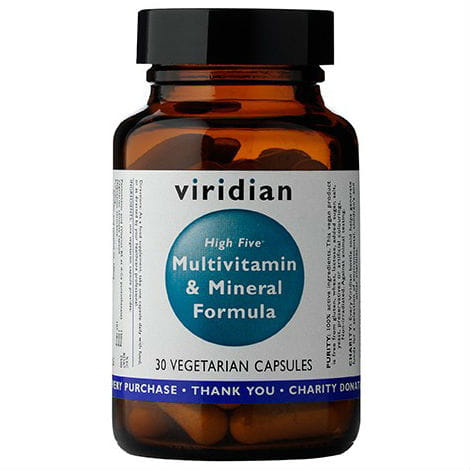 VIRIDIAN High Five Multivitamin & Mineral Formel in 30 Kapseln, gesundheitsfördernde Nahrungsergänzung mit Vitaminen und Mineralien