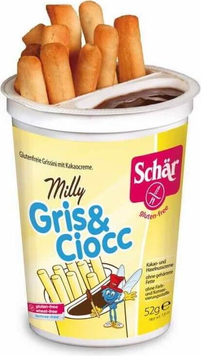 Glutenfreie Milly Gris & Ciocc Schokosticks 52 g SCHÄR