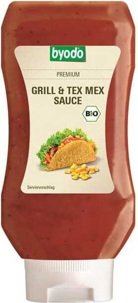 Bio glutenfreie Grill- und Tex-Mex-Sauce von BYODO, 300 ml Flasche, cremige Konsistenz, ideal für Grillgerichte und mexikanische Speisen