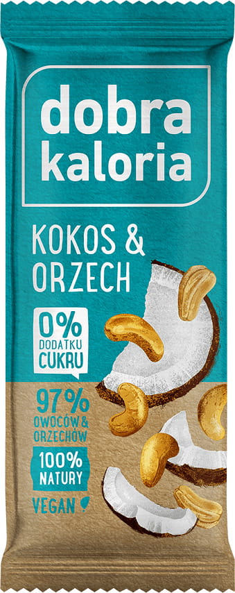 Fruchtriegel Kokos & Walnuss 35 g GOOD KALORIA