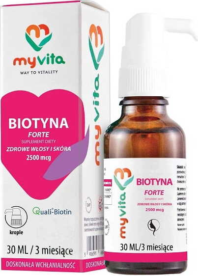 Biotin FORTE 2500mcg Tropfen 30ml MYVITA Hauptbild
