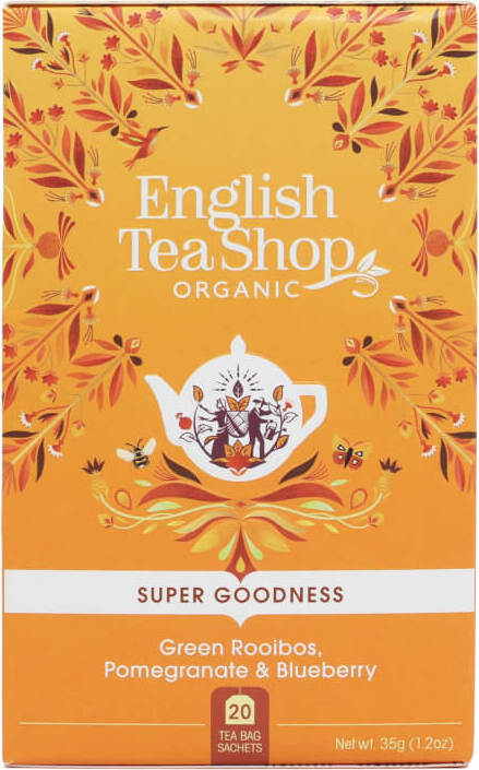 Grüntee Rooibos Granatapfel und Heidelbeere 20x1,75 g BIO 35 g ENGLISH TEA SHOP