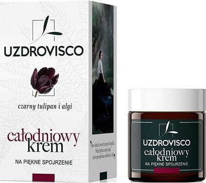 Anti-Falten-Augencreme für Tag und Nacht schwarze Tulpe und Algen 25 ml - UZDROVISCO