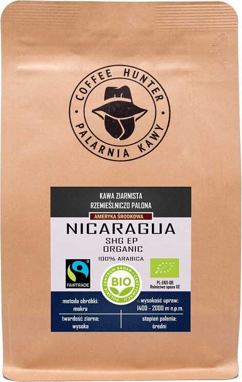 Arabica-Kaffeebohnen 100% Nicaragua fair gehandelt BIO 250 g - COFFEE HUNTER Immagine principale del prodotto