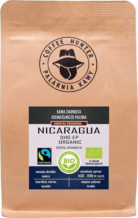 Arabica-Kaffeebohnen 100% Nicaragua fair gehandelt BIO 250 g - COFFEE HUNTER