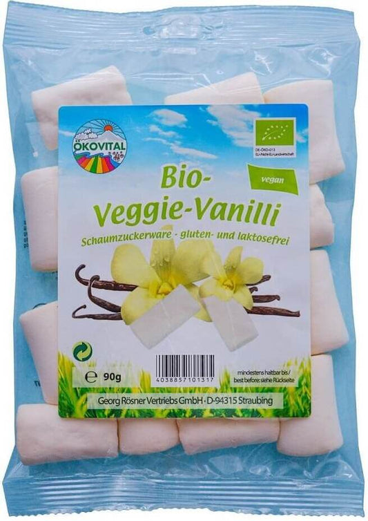 Laktosefreier Vanilleschaum von OKOVITAL, glutenfrei, BIO, 90 g, cremiger Vanillegeschmack in einer Packung