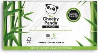 Doppellagige Bambusservietten 50 Stück - CHEEKY PANDA