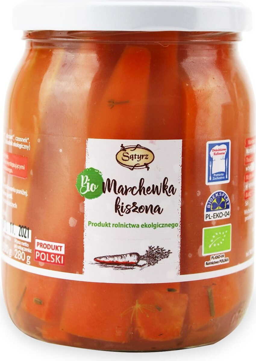 Eingelegte Karotten BIO 500 g 280 g SĄTYRZ मुख्य छवि