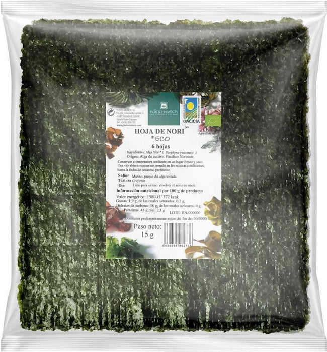 Geröstete Nori-Meeresalgen für Sushi BIO 15 g - PORTO MUINOS Hover Image