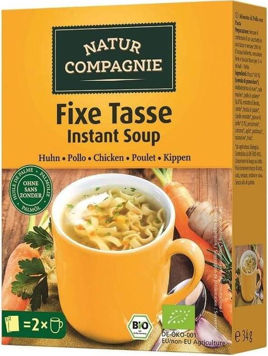 BIO Instantbrühe von NATUR COMPAGNIE, 2 x 17 g, fein gemahlene Gemüsebrühe in Packung, ideal für Suppen und Eintöpfe