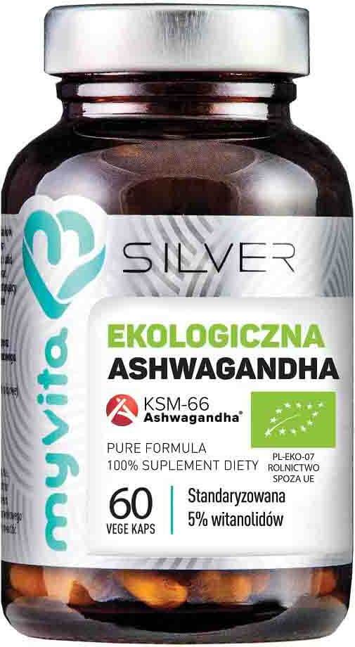 Bio Ashwagandha KSM - 66 Ginseng - Indischer Ginseng BIO 200 MG 60 Kapseln MYVITA SILVER Hauptbild