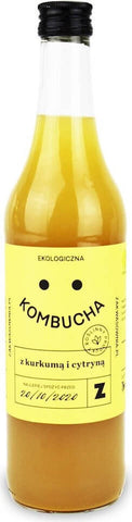 Kombucha mit Kurkuma und Zitrone BIO 500 ml - ORANGE